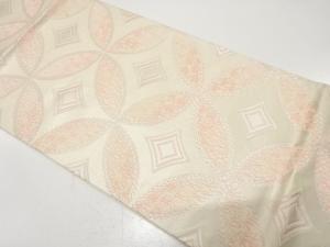 アンティーク　花七宝模様織り出し袋帯（材料）